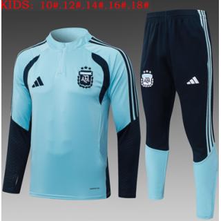 Chándal Argentina 2026 (Cielo azul Half Zip) - NIÑOS
